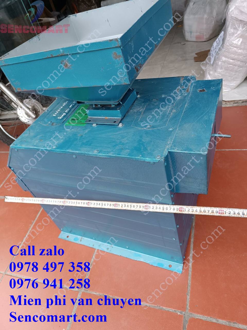 Máy lọc sạn gạo, năng suất 400kg/1h, động cơ 1pha hoặc 3pha theo yêu cầu