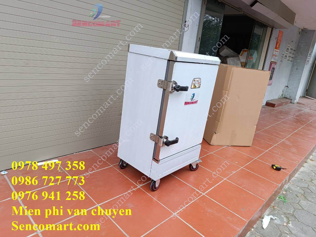 Tủ hấp chín bánh bao, hàng chuẩn inox 9kw, lắp điện 1pha hoặc 3pha