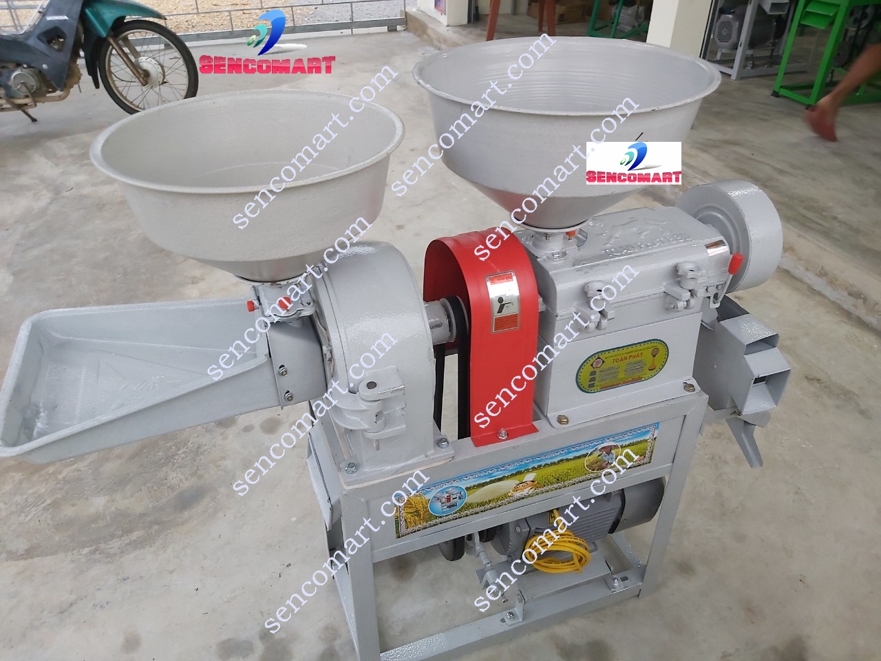 Máy Xay Xát Gạo Nghiền Bột 2 Chức Năng TF888, Động Cơ 3KW Toàn Phát