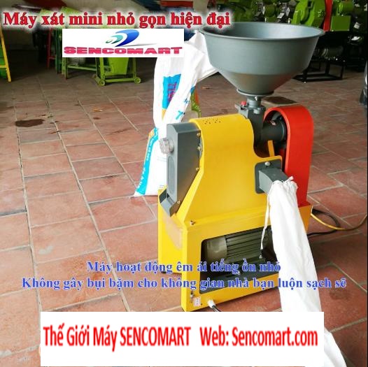 Máy xát gạo đa chức năng mini cho gia đình Sencomart-06