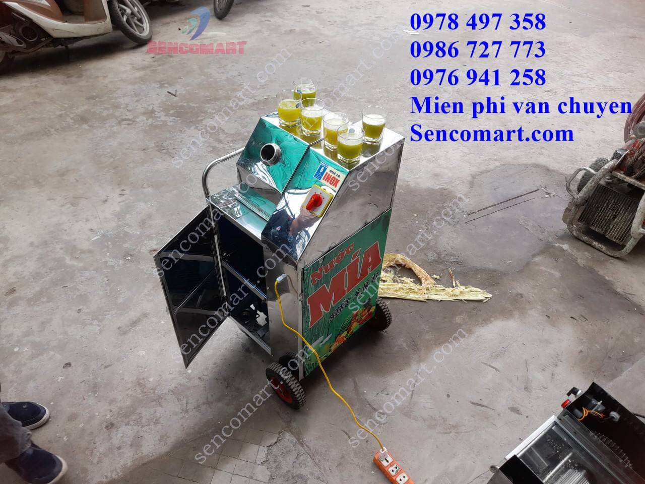 Xe đẩy ép nước mía chính hãng tại Sencomart