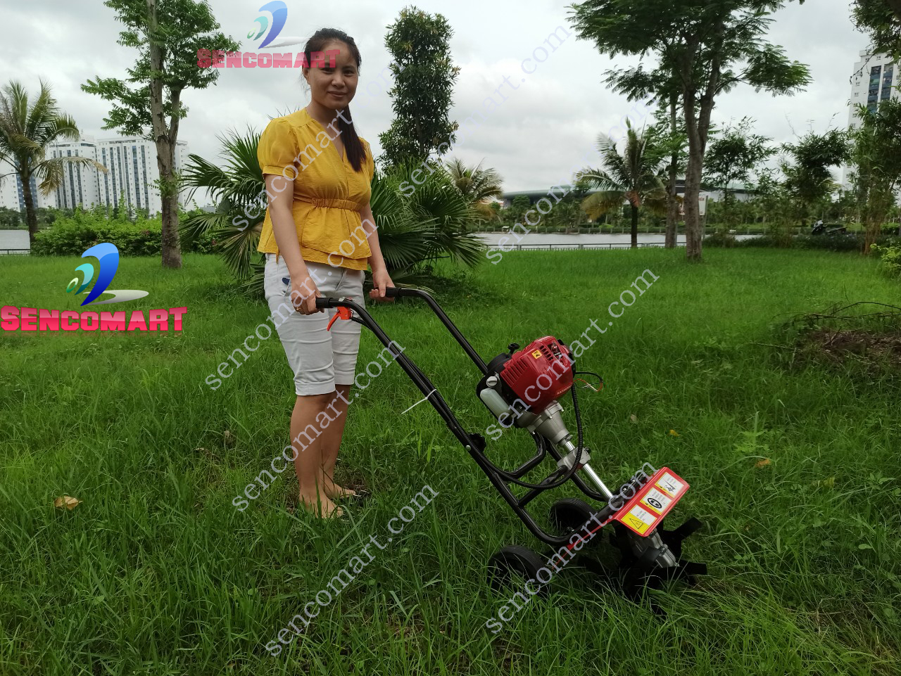 Máy xới đất cầm tay mini Sencomart