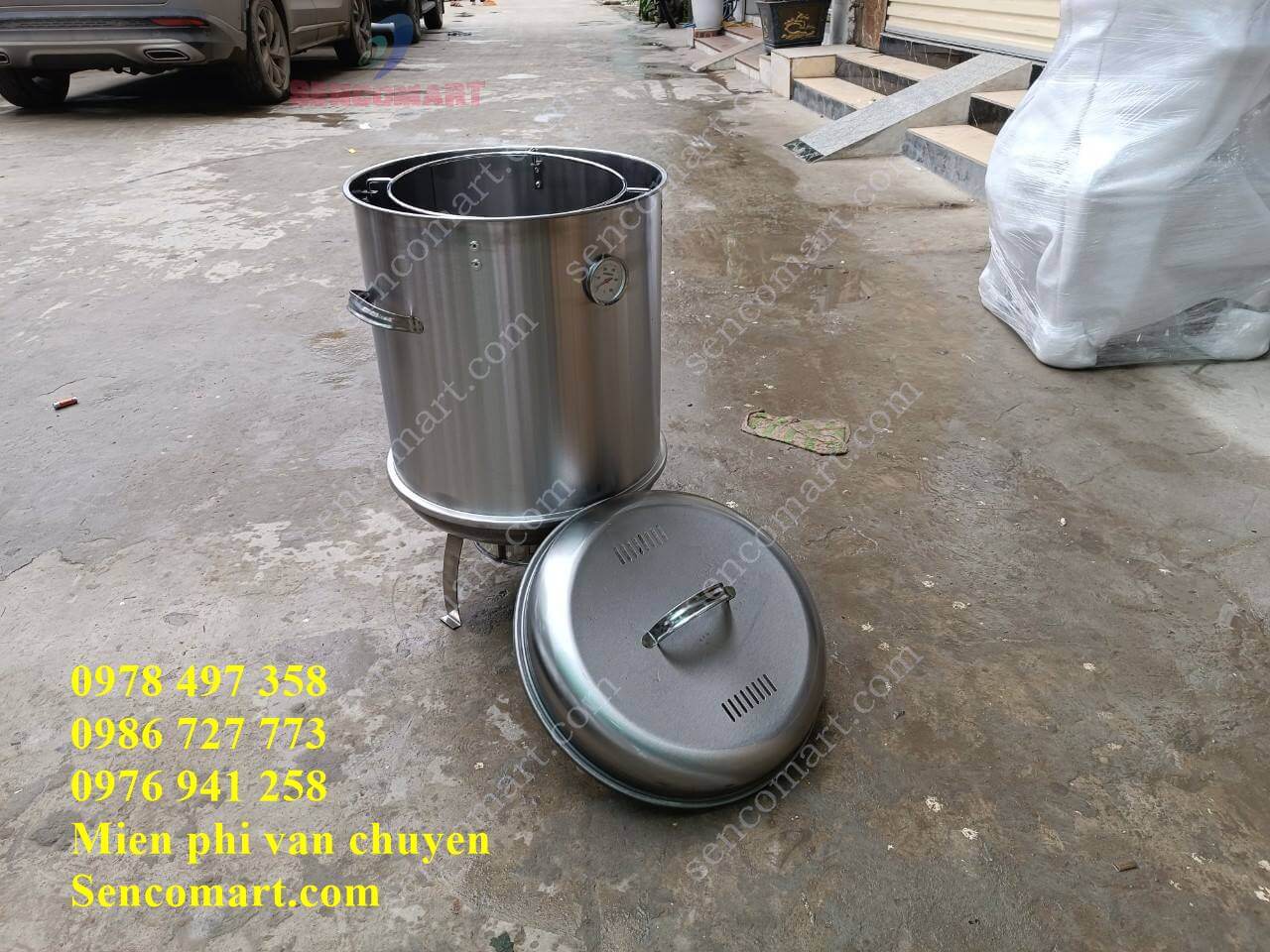 Lò nướng gà vịt thịt heo miếng inox chính hãng 2024