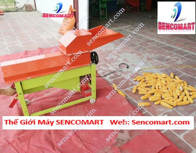 Máy tách hạt ngô công suất lớn Sencomart, Máy tách hạt bắp siêu sạch chạy điện