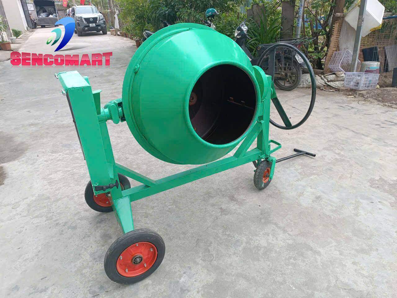 Máy Trộn Bê Tông 200L Kiêm Trộn Cám Gà Vịt 2,2kW