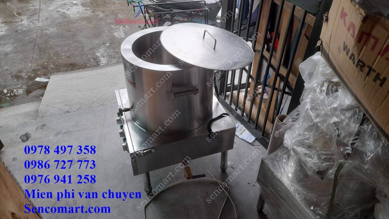 Nồi nấu soup nấu cháo đốt nóng bằng dầu xung quanh