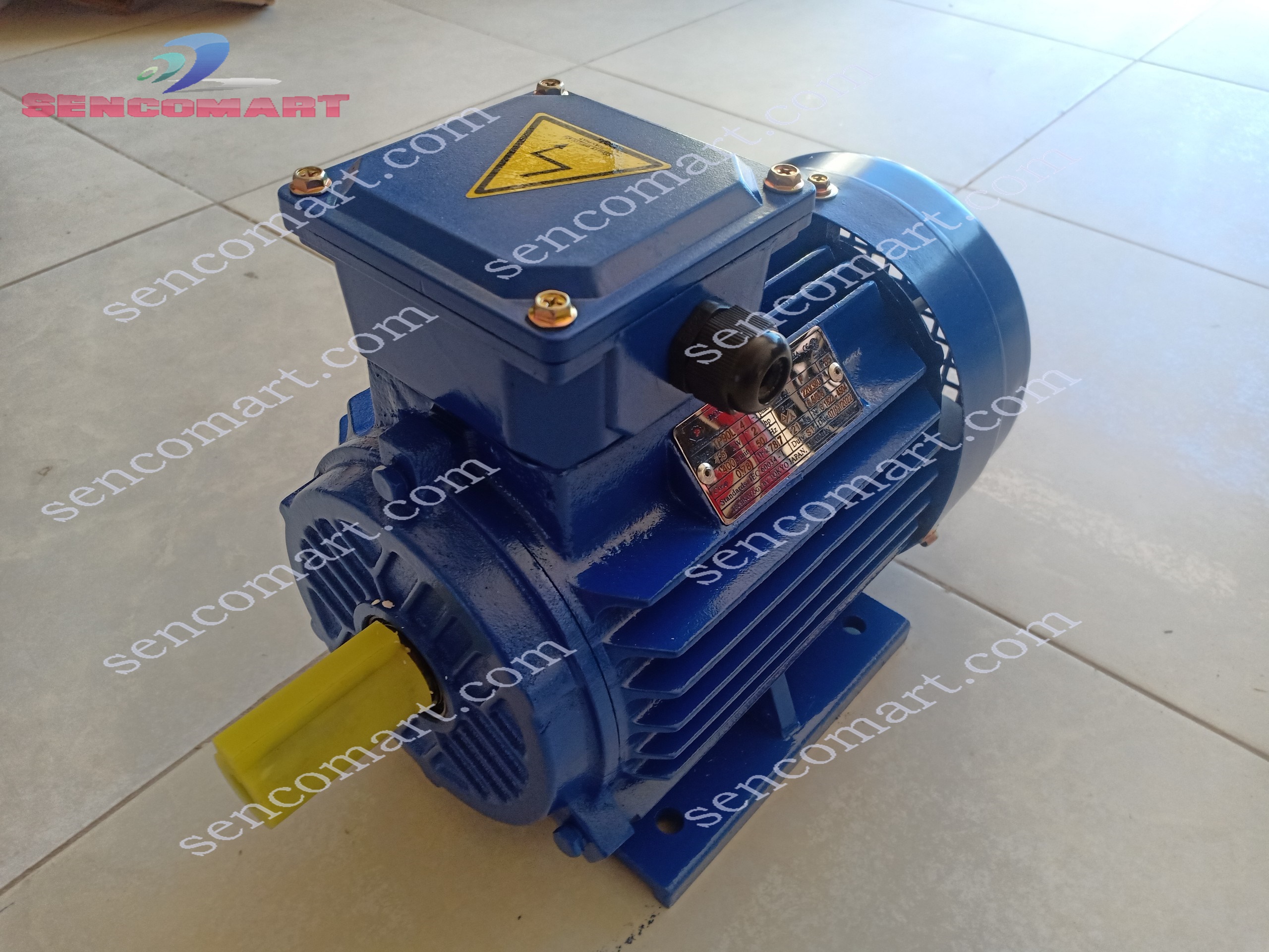 Motor 1,5kw(2hp) điện 3 pha 380v 1400v/p, dây đồng chính hãng 100%  bảo hành 12 tháng