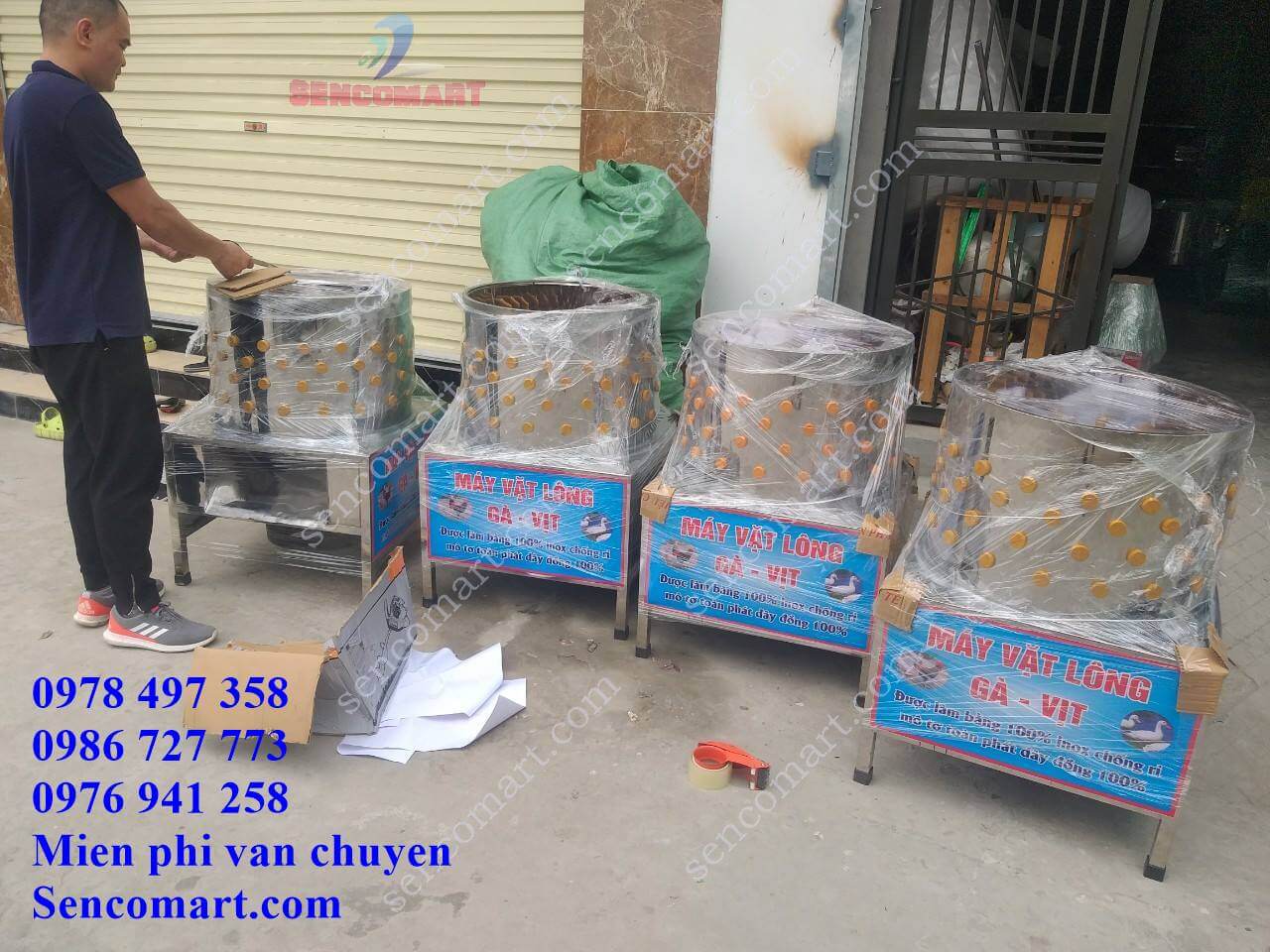 Máy nhổ lông vặt lông chính hãng tại sencomart, máy nhổ lông full inox khung gầm