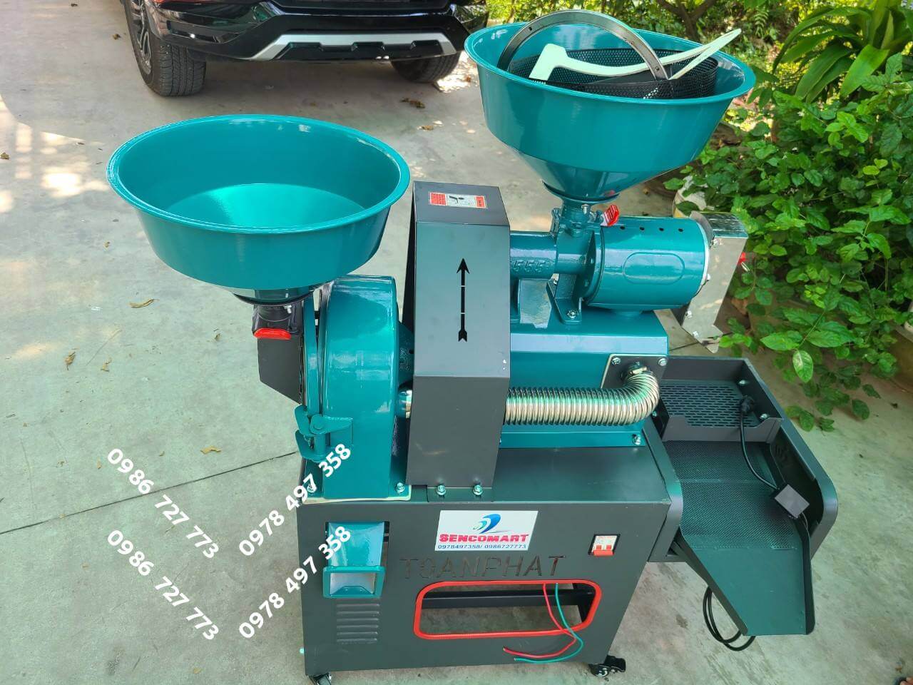 Máy xát gạo đa chức năng Toàn Phát, TP56 (TP600), Xát gạo, nghiền ngô, lọc sạn