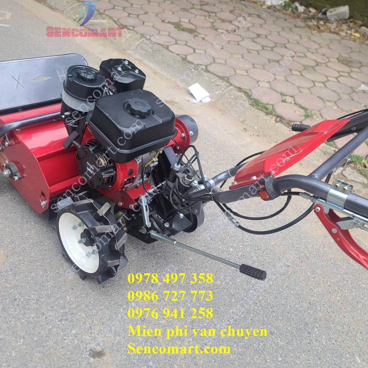 Máy phát cỏ trục băm động cơ xăng 7HP Kawa