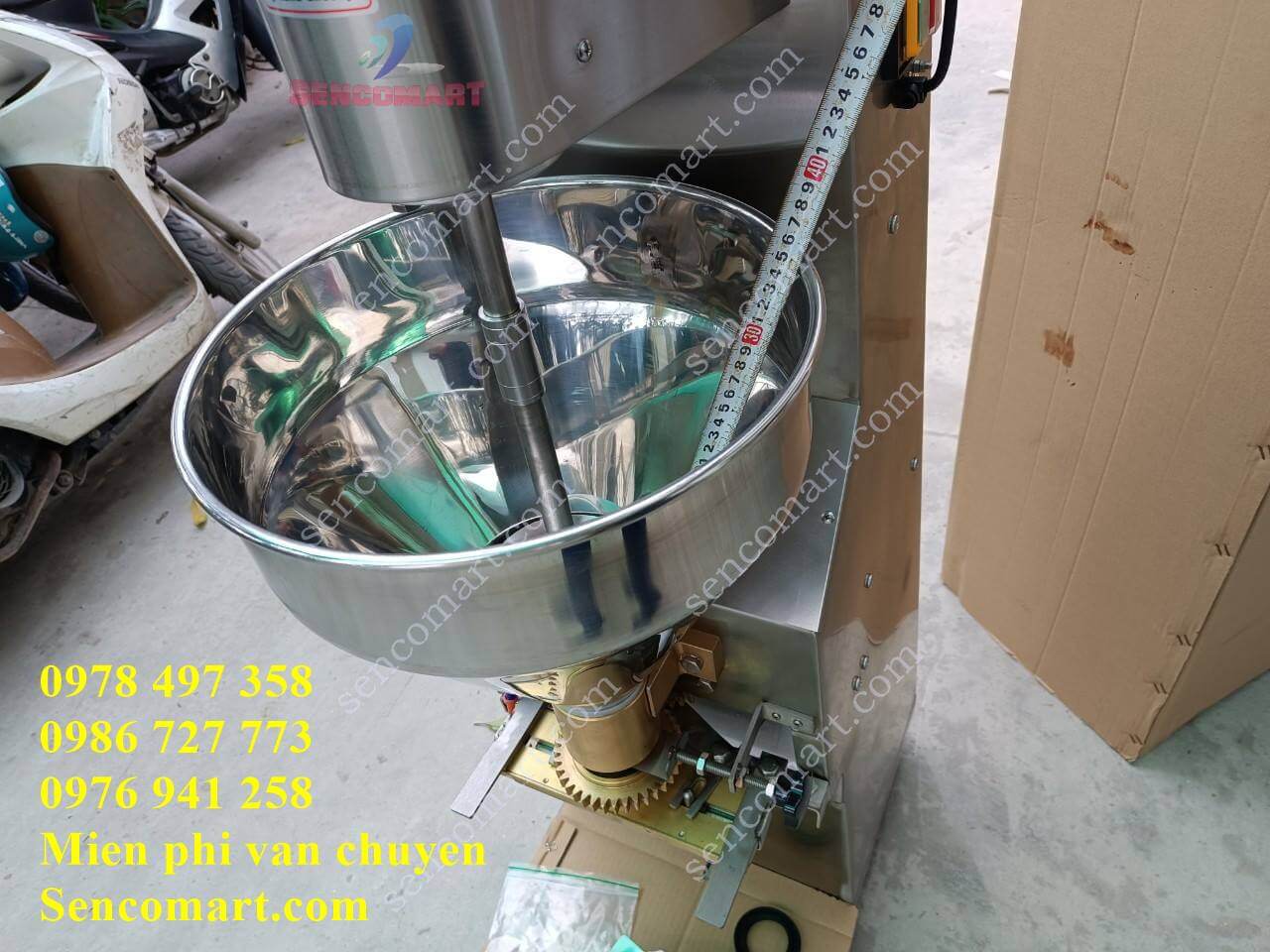Máy làm viên mọc thịt cá, hàng chính hãng cối đồng, inox