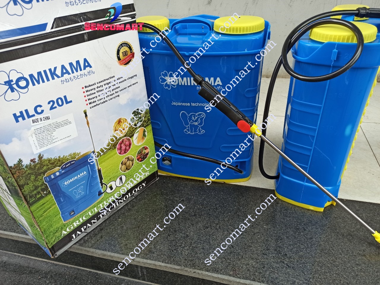 Bình xịt điện Tomikama HLC 20L- Máy phun thuốc tomikama HLC 20L chạy điện