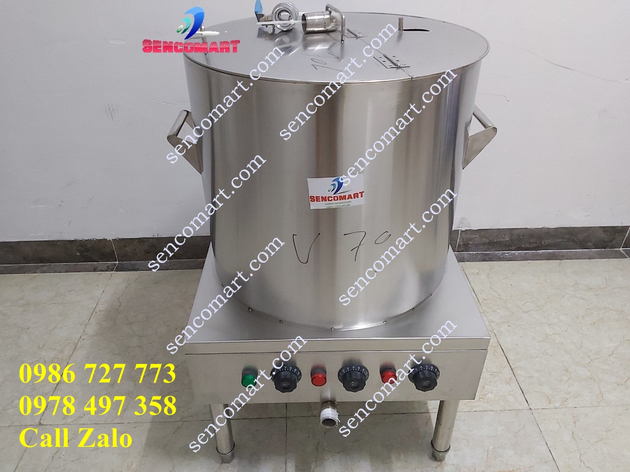 Nồi Nấu Phở 70 Lít có giỏ đựng xương siêu tiện