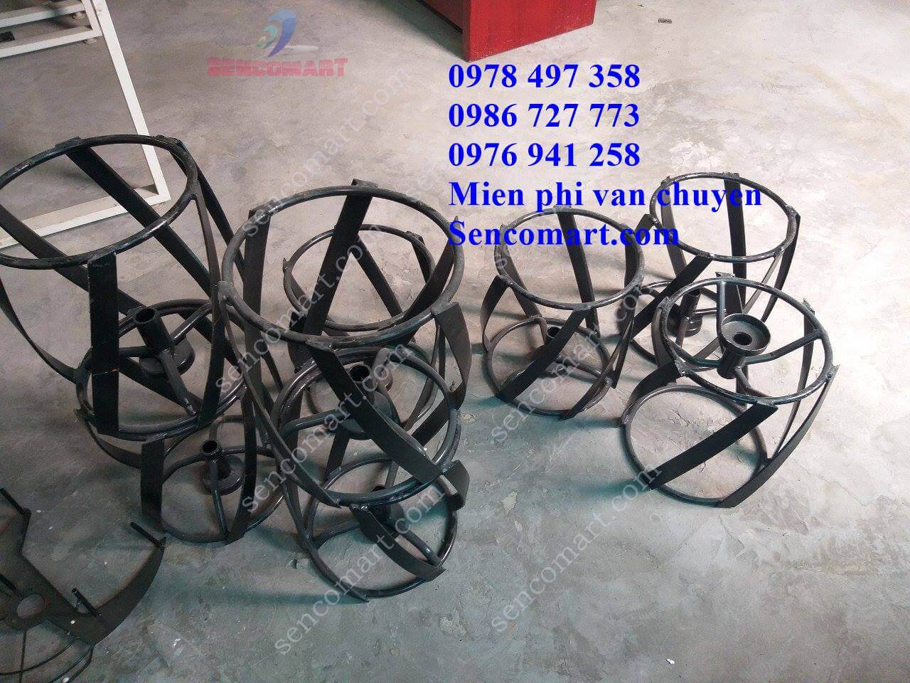 Bánh lồng lắp cho máy xới đất sản xuất tại Sencomart