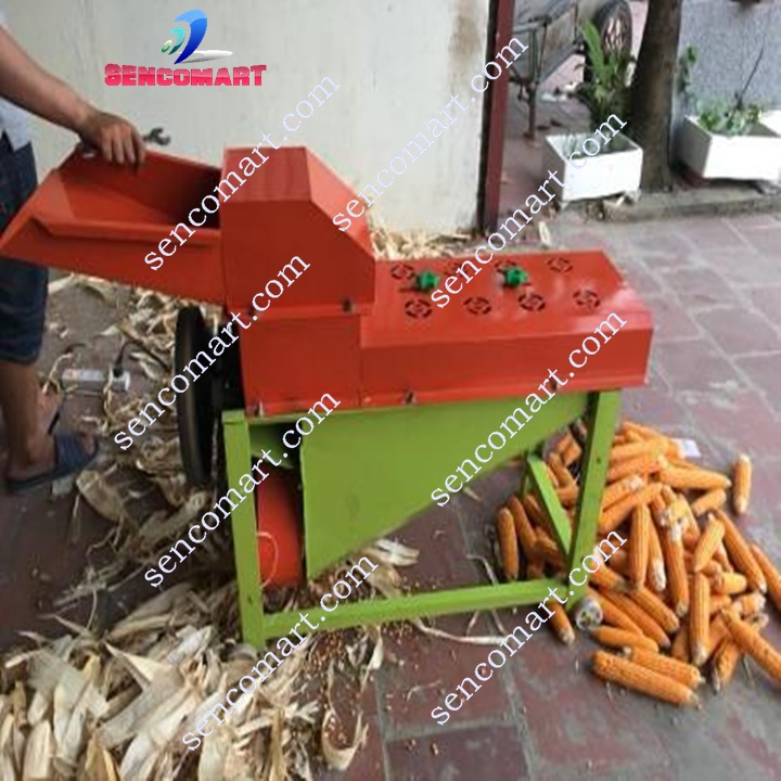 Máy bóc vỏ ngô 4 trục có quạt gió lớn - Máy lột vỏ bắp
