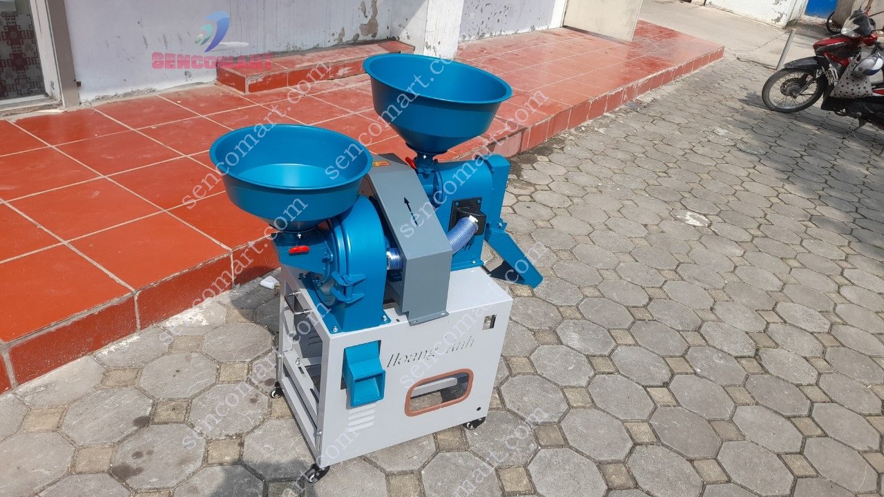 Máy Xát Gạo 2 Chức Năng Liền Khối Hiện Đại Nhất