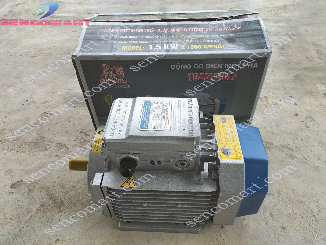 Động cơ điện Toàn Phát 1,5KW(2HP) Tốc Chậm 1400v/p Dây Đồng 100%