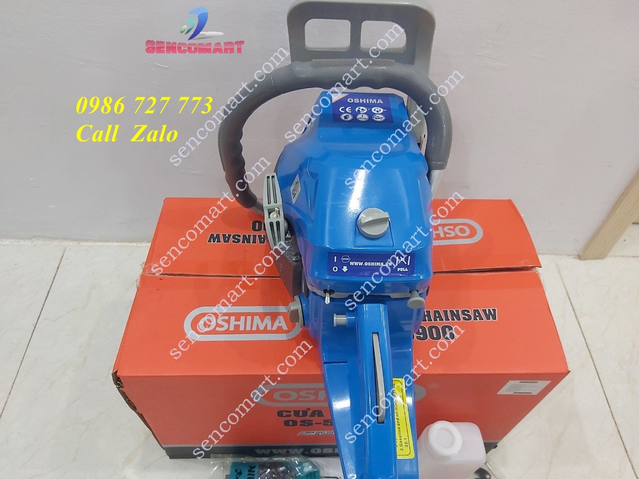 Máy Cưa Xích Chạy Xăng Pha Nhớt OSHIMA OS 5900- Máy Cưa Cành, Gốc Cây Công Suất 2,5kw