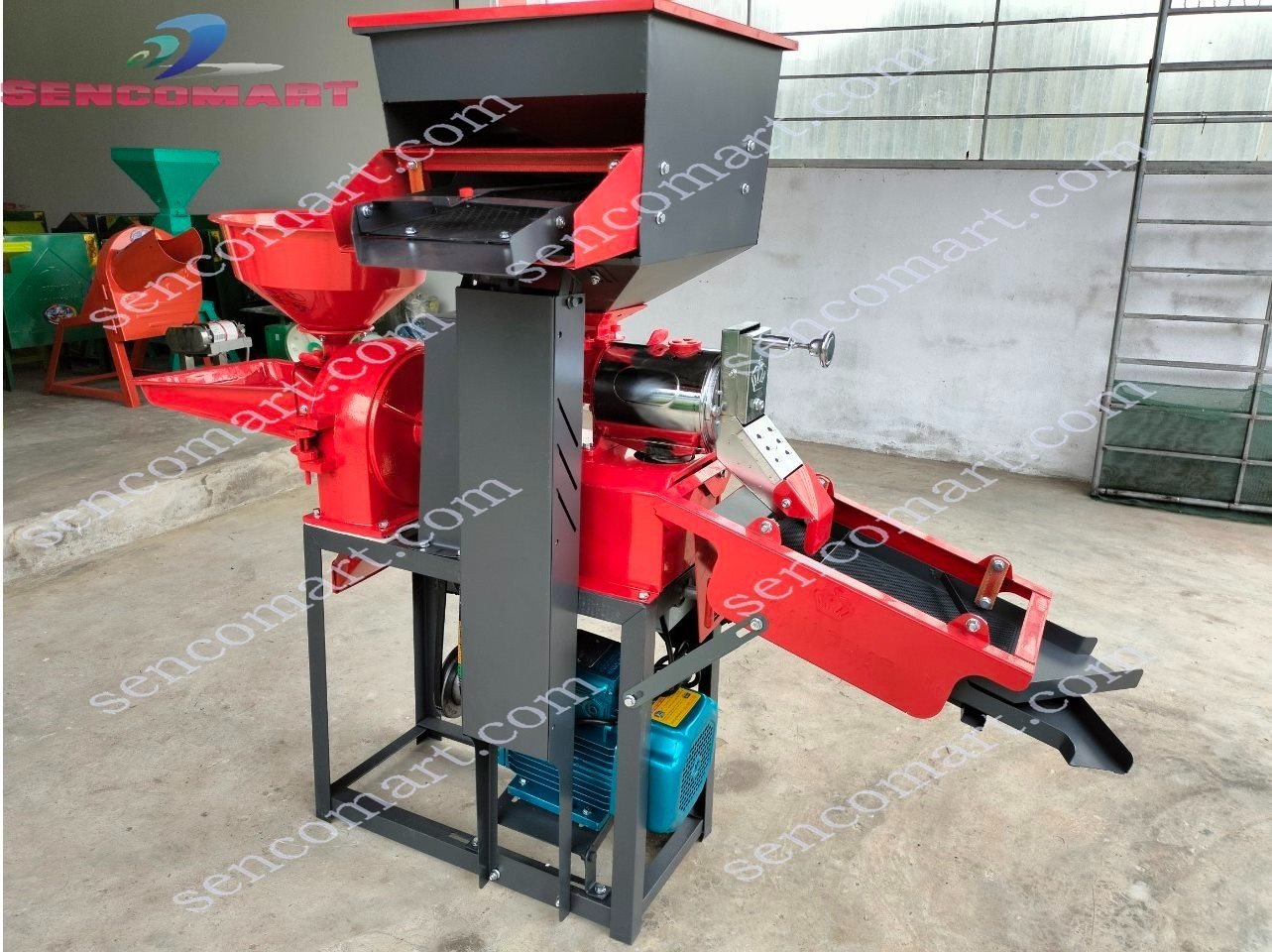 Máy xát gạo nghiền bột Hoàng Đế SC1000 có lọc rơm rạ, lọc sạn lớn bé thế hệ mới
