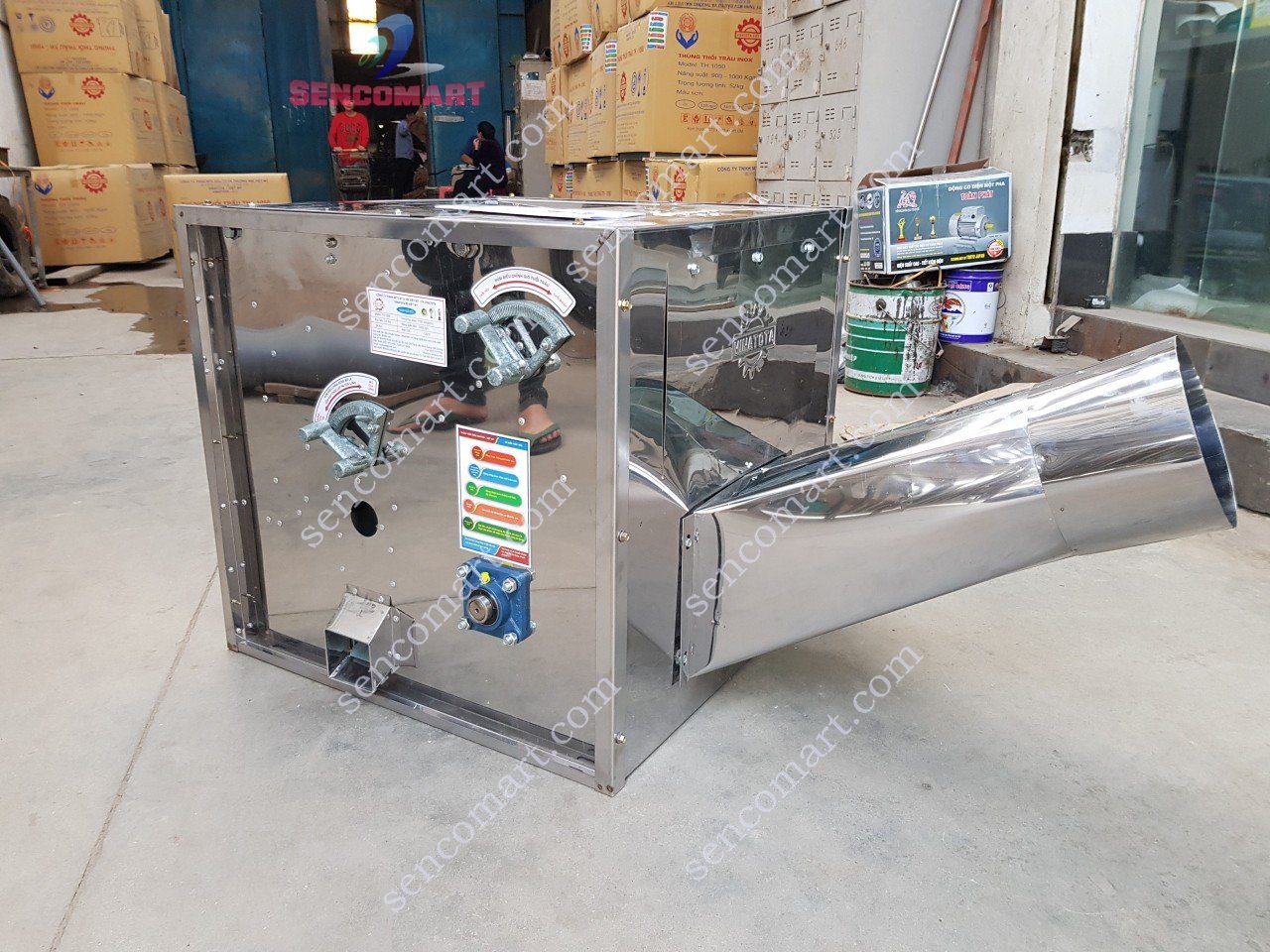 Thùng Thổi Trấu Inox Sencomart 1050