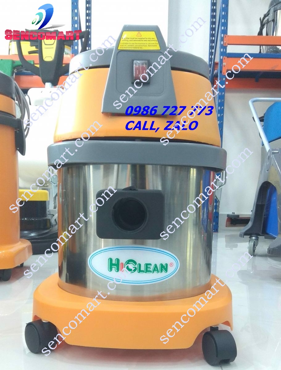 Máy hút bụi công nghiệp HiClean HC 15- Máy hút bụi gia đình bụi khô bụi nước 15 lít