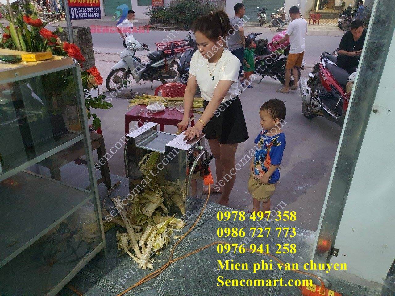 Máy ép nước mía lô inox, xả hàng hè 2024