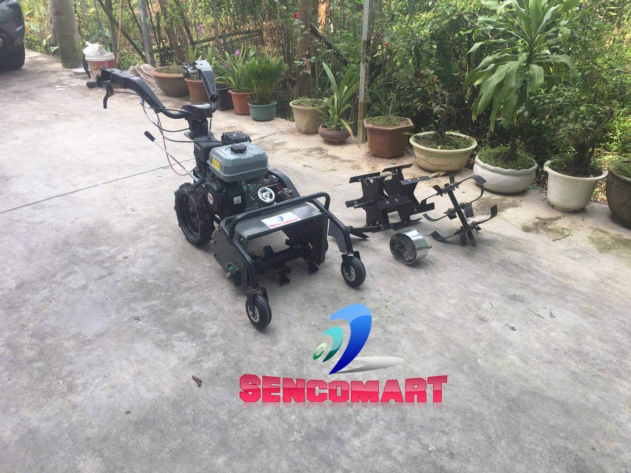 Máy cắt cỏ trục băm động cơ xăng 2025