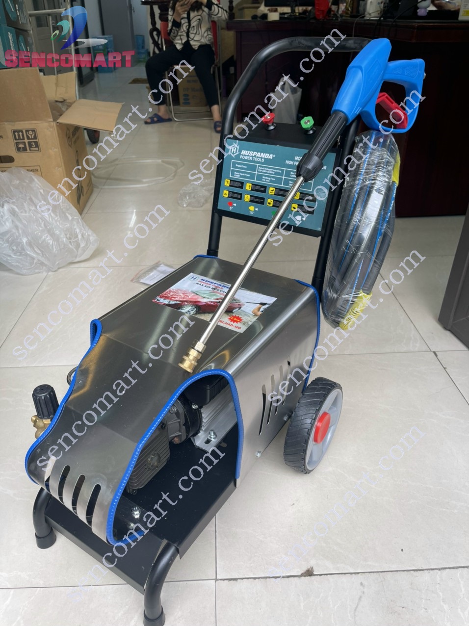 Máy Rửa Xe Cao Áp 2.2Kw Huspanda HXD 120