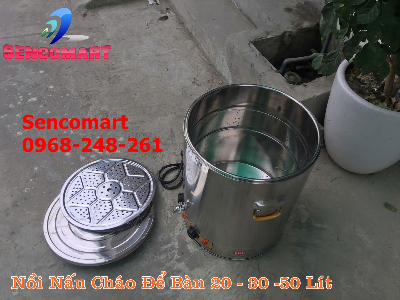 Nồi nấu cháo 20L dùng điện gia đình 220v tại hưng yên