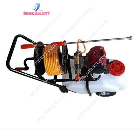 Máy Phun Thuốc Bánh Xe Đẩy Động Cơ Honda GX35 Bình Chứa 70L, Dây Dài 20m