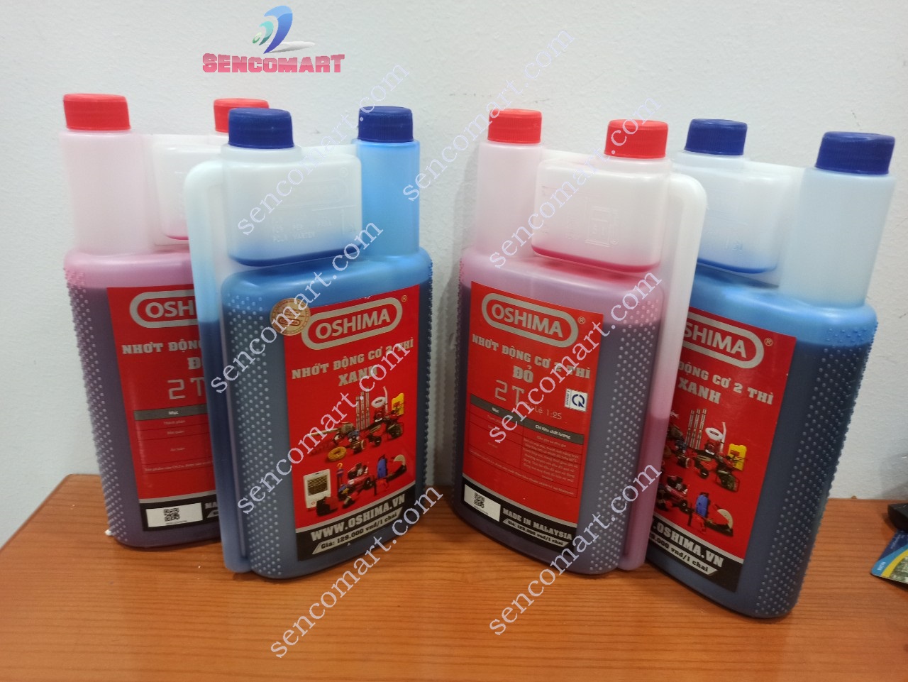 Nhớt 2 thì Oshima chính hãng dùng cho máy cưa xích, máy cắt cỏ, bình xịt điện động cơ 2 thì của Oshima