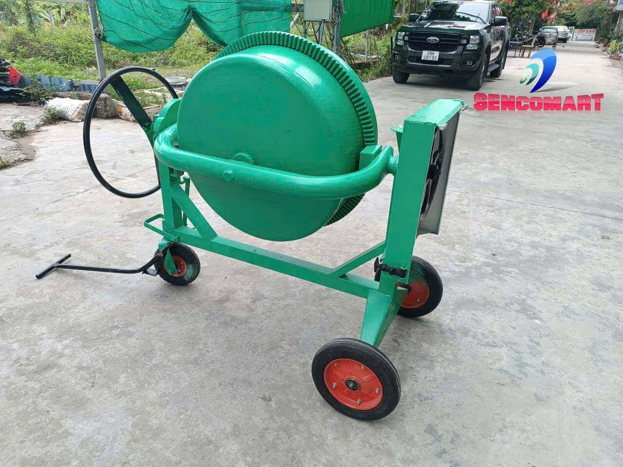 Máy Trộn Bê Tông 200L Kiêm Trộn Cám Gà Vịt 2,2kW