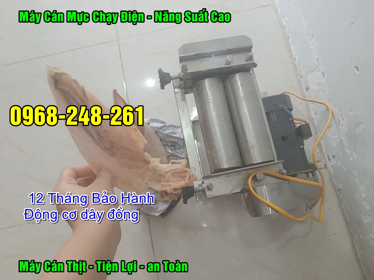 Máy Cán Khô Mực Chạy Điện 220V, MÁY CÁN KHÔ MỰC