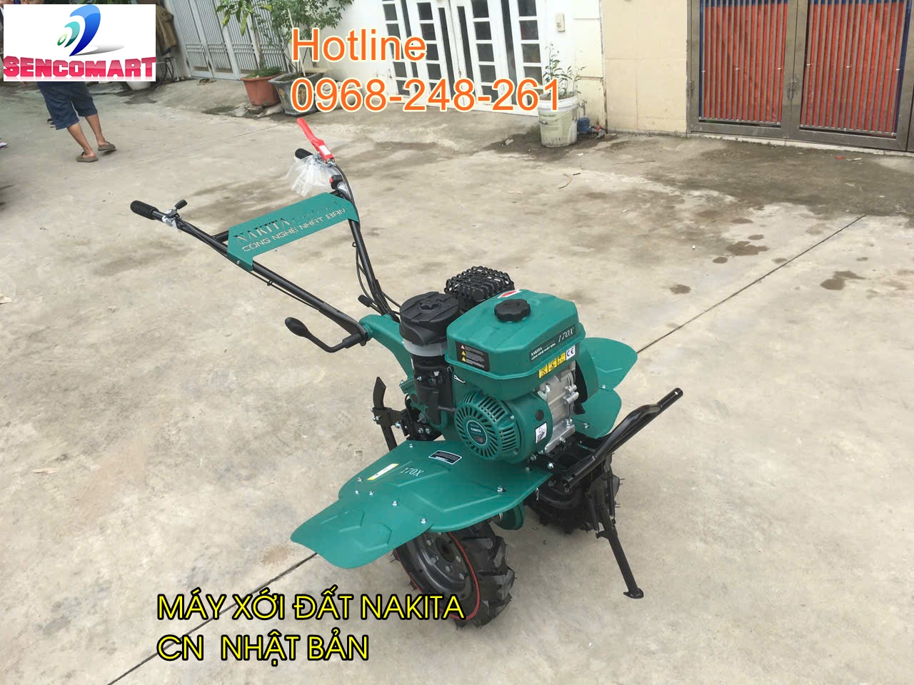 Nhàn hơn cùng máy xới đất đẩy tay NAKITA chạy xăng 7hp
