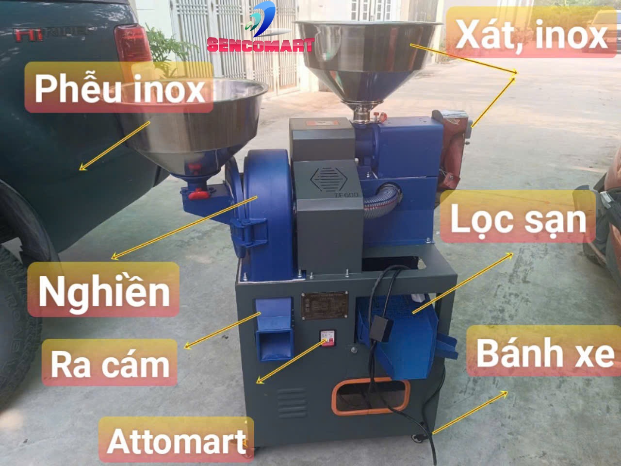 Máy Xát Gạo INOX TOÀN PHÁT TF600 MỚI NHẤT