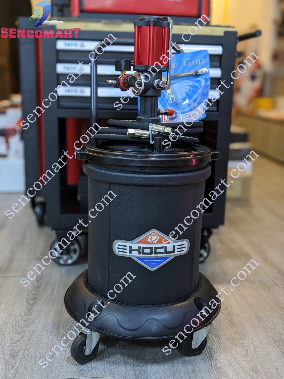 Máy bơm mỡ khí nén Kocu GZ-200 Bình Chứa 30L