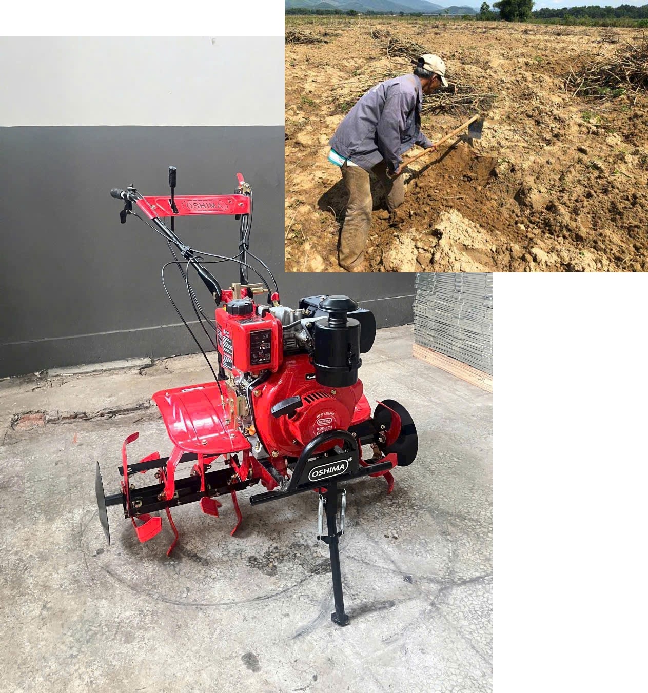 Máy Xới Đất Chạy Dầu Oshima XDD173 Chính Hãng