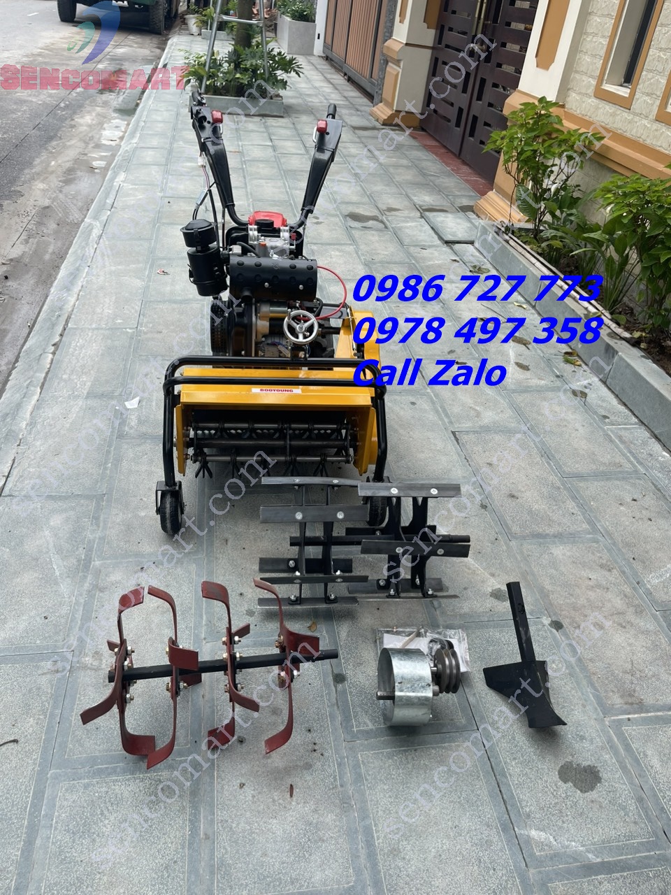 Máy băm cỏ trục băm chạy dầu đề nổ Model Yamha 178