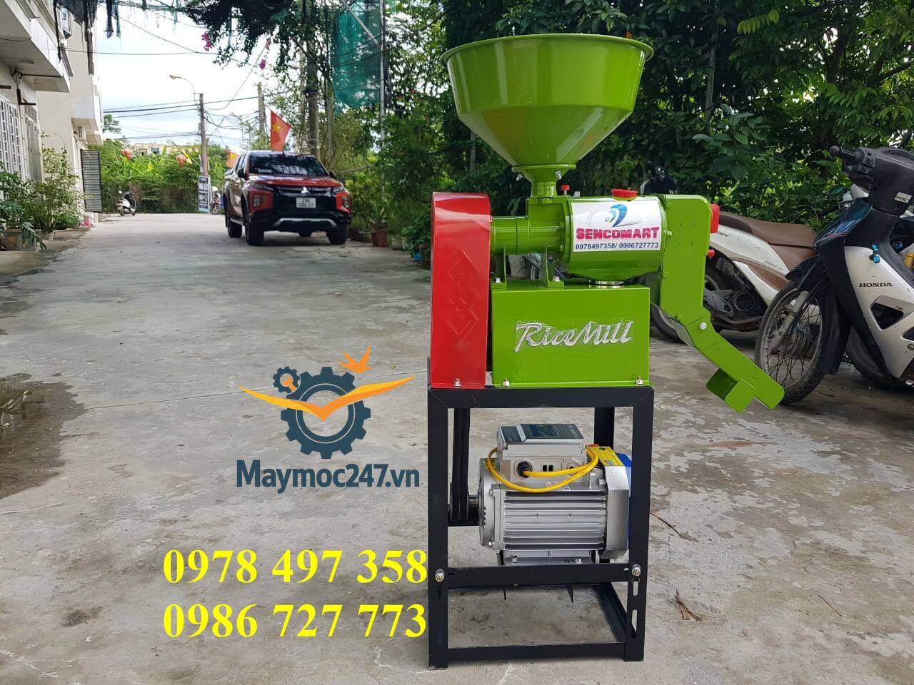 Máy xát gạo bền, khỏe, ít hao hụt, dùng điện 220v